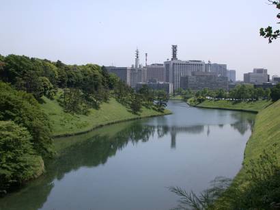 Moat around Imperial Palace in Tokyo