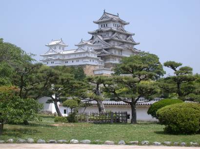 Himeji Castle, graceful above the trees
