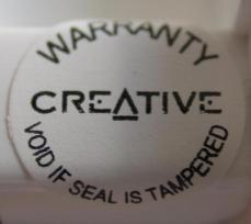 Warranty Seal sticker, warranty void if removed