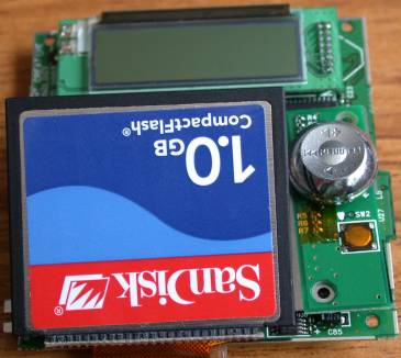 SanDisk 1GB CF card fitted to MuVo PCB